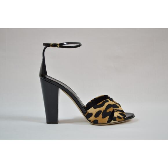 Giuseppe Zanotti shoes heels pumps marry janes black leopard criss cross 36 6 - Picture 10 of 14